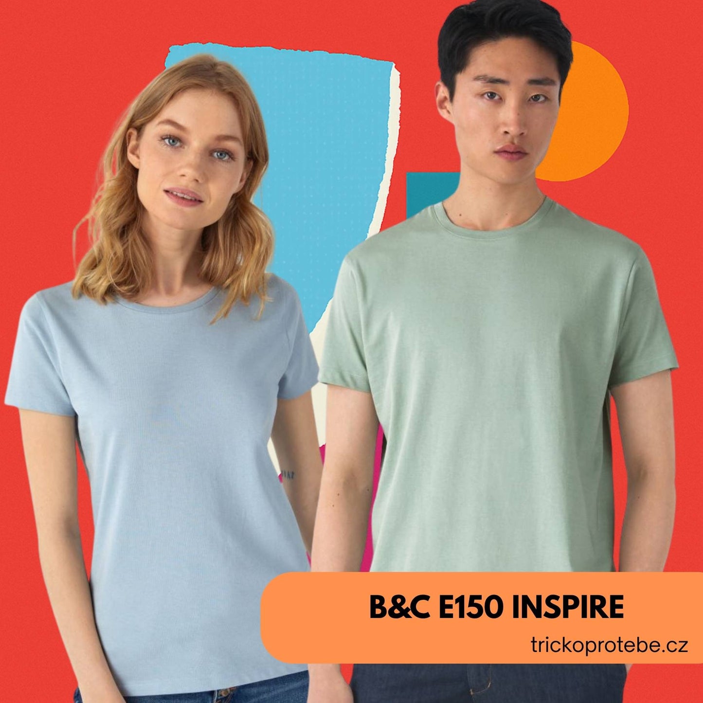 Pánské a dámské tričko z Bio bavlny B&C Inspire E150