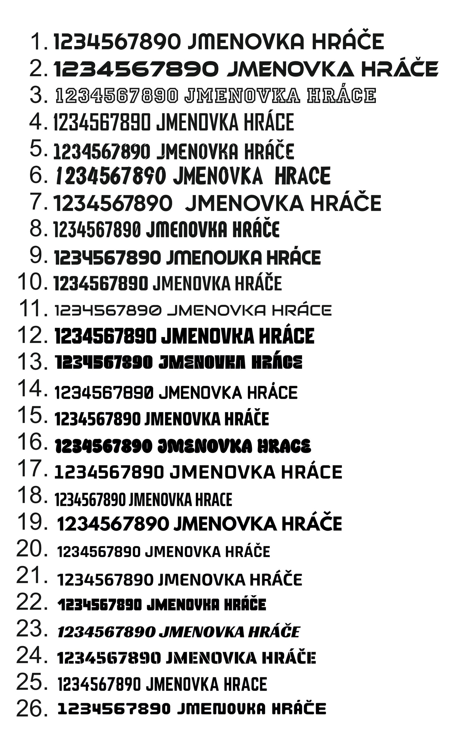 Potisk Jméno
