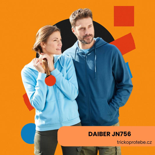 Pánská a dámská mikina na zip Daiber JN 756