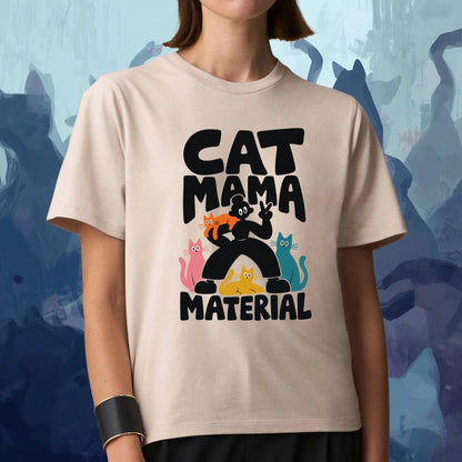 Pánské a dámské tričko Cat mama material