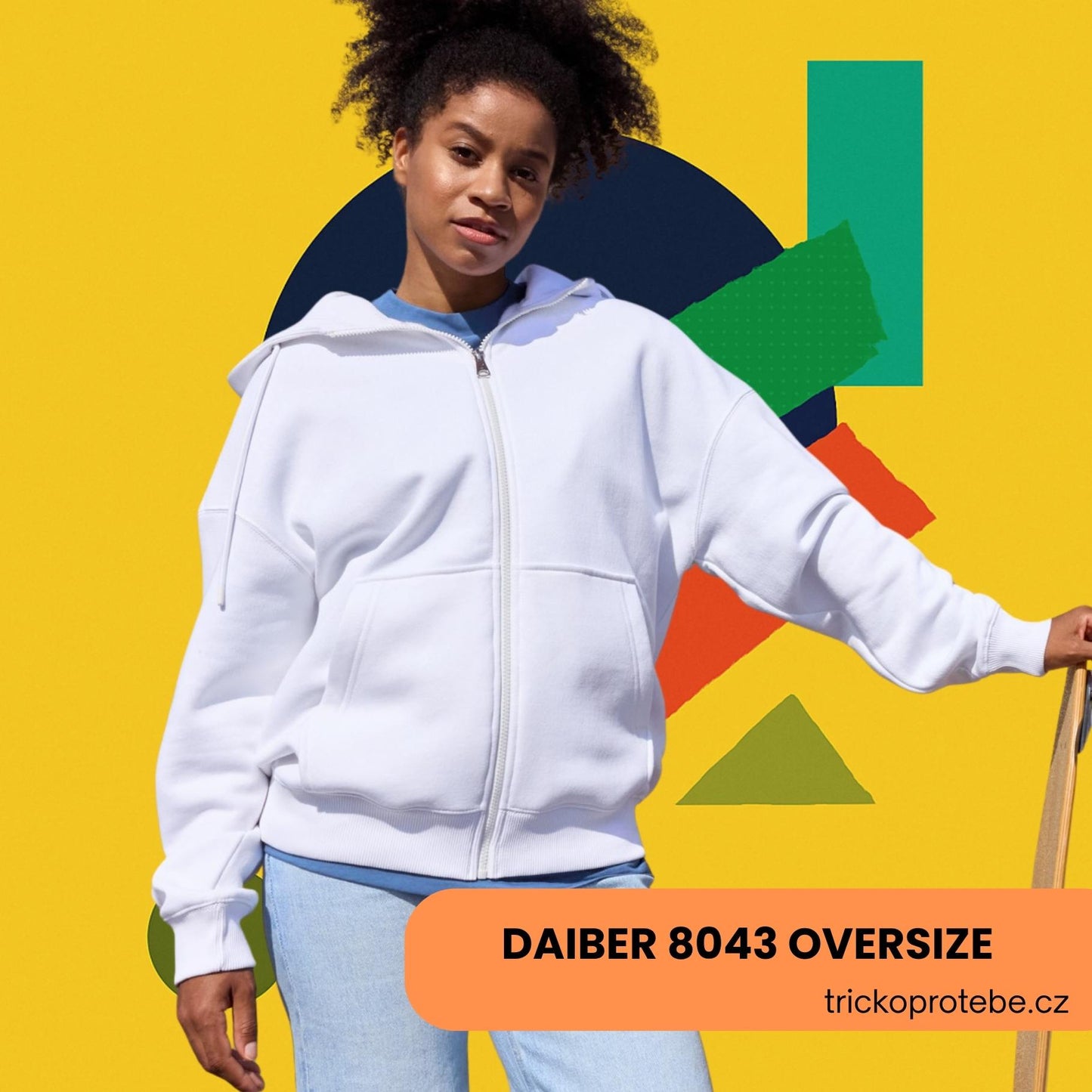 Daiber 8043 Oversize Zip Hoodie