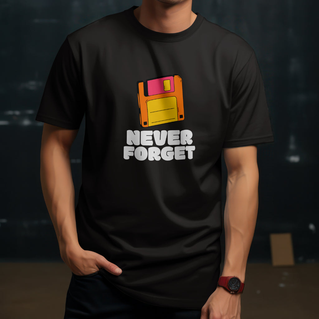 Pánské a dámské tričko Never Forget Disketa