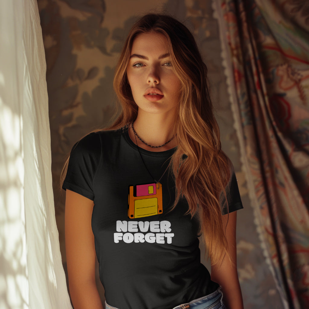 Pánské a dámské tričko Never Forget Disketa