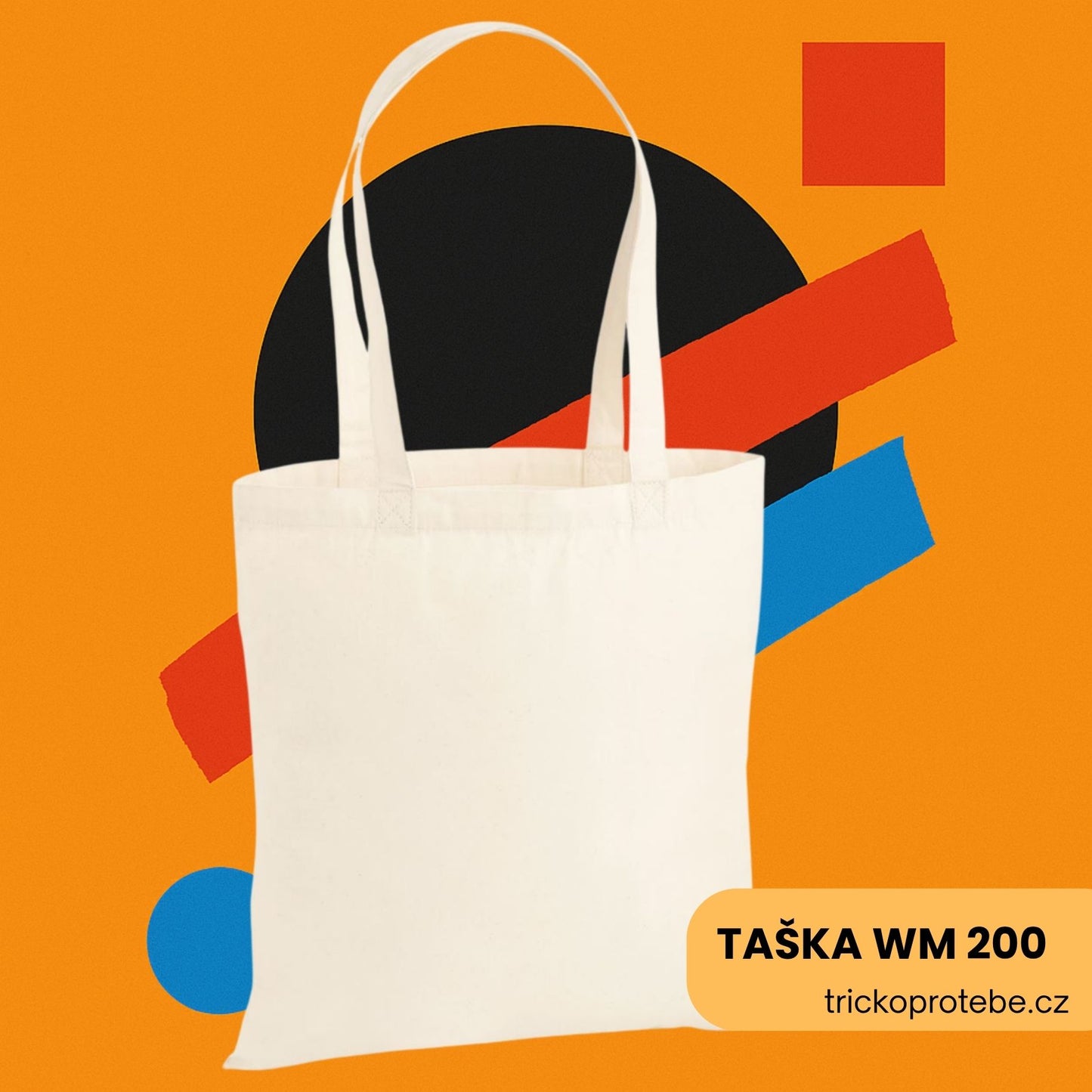 Pevná bavlněná plátěná taška Westford Mill 200 g/m² vhodná pro potisk a reklamní merch