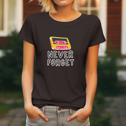 Pánské a dámské tričko Never Forget Kazeta