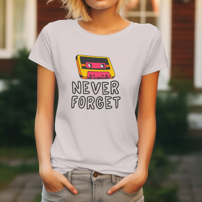 Pánské a dámské tričko Never Forget Kazeta